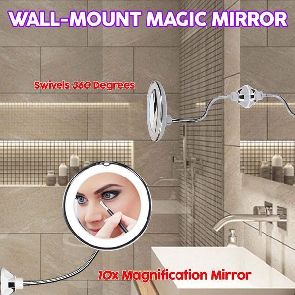10X Magnifying Magic Makeup Mirror - 360 Degree Rotation