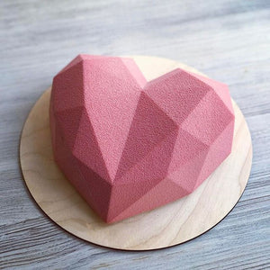 Pastry Art -  3D Diamond Heart Mold Cake Decoration